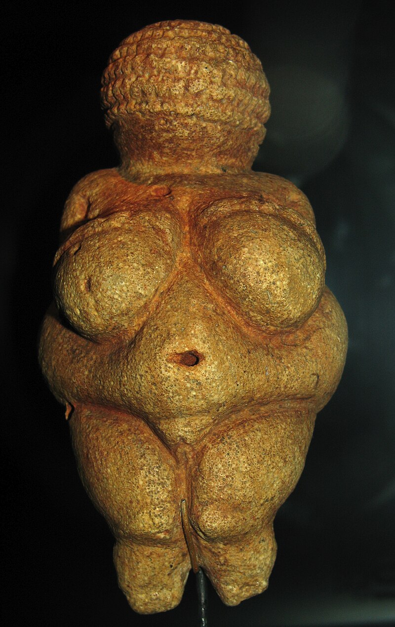 A photography of the Venus of Willendorf