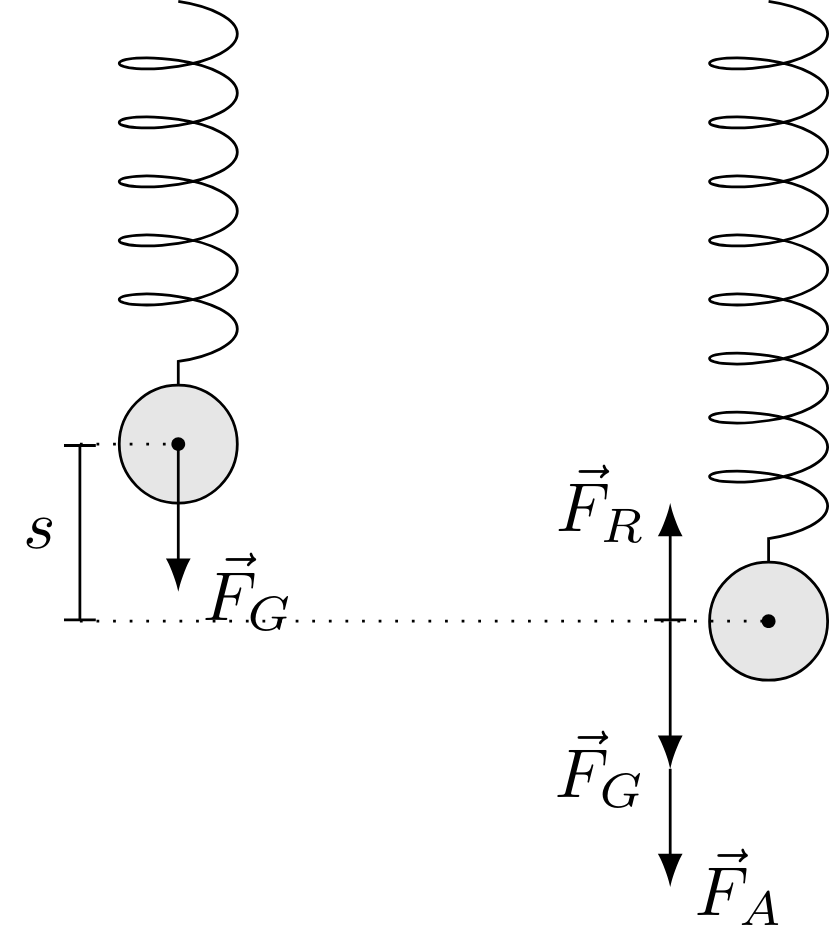 Elongation of a spring to display Hooke's law.
